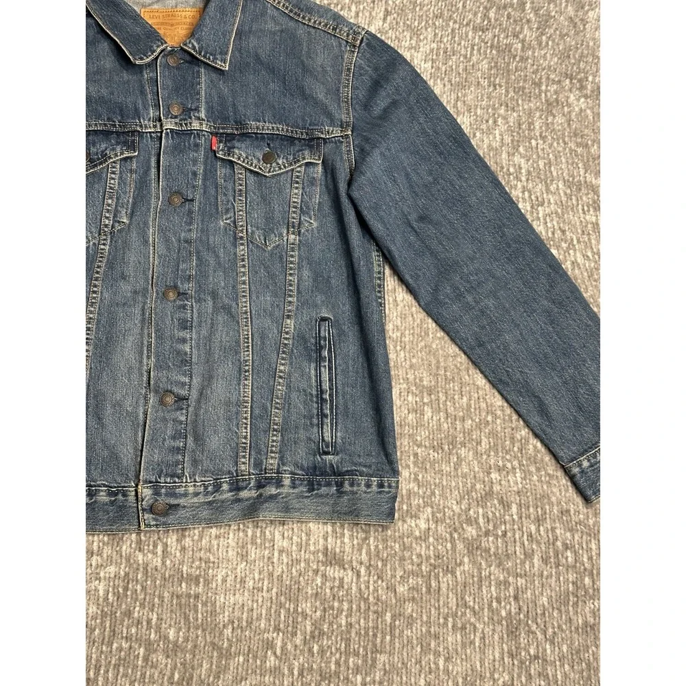 Levi's 72334 Water Less Denim Trucker Jacket Men's XL Blue Button Jean Coat